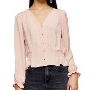 Topshop Millie Twill Tea Top